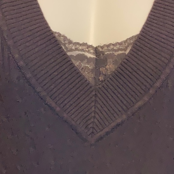 Worthington Women's V-Neck Sweater - Dark Brown - Picture 2 of 6